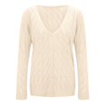 thumbnail image 4 of Aayomet Cardigan For Women Dressy Women's Mid-Gauge Stretch Long-Sleeve Hooded Cardigan Sweater,Beige S-XXL, 4 of 4