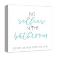 thumbnail image 2 of Creative Products No Selfies In The Bathroom 16x16 Canvas Wall Art, 2 of 5