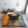 thumbnail image 5 of Honeii Colorful Painted Duck Print Fleece Blanket - Throw Blanket for Bed, Sofa, Couch, Camping, and Travel , Microplush Ultra Soft Warm Blanket-40"x30", 5 of 7