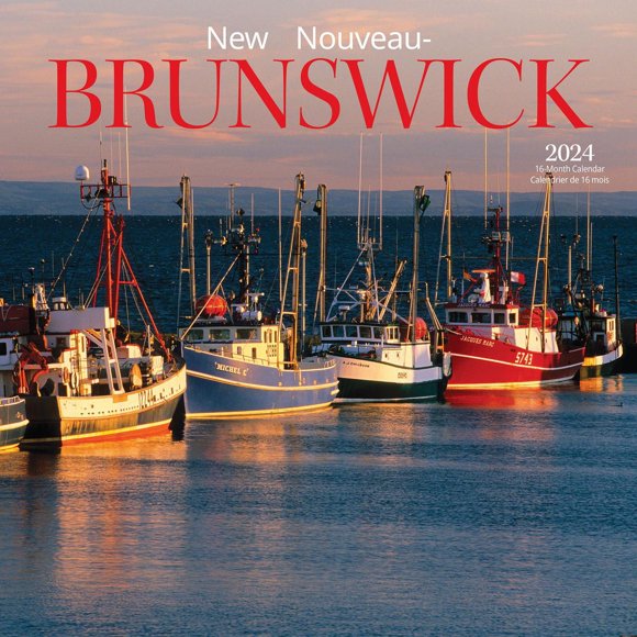 Wyman Publishing Nouveau-Brunswick 2024 30.48x60.96 CM Mur Carré Calendrier, 9781525611544