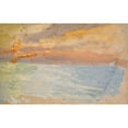 thumbnail image 2 of Ernst Schiess 14x11 Gold Ornate Wood Frame and Double Matted Museum Art Print Titled - Sea with the Setting Sun, 2 of 4