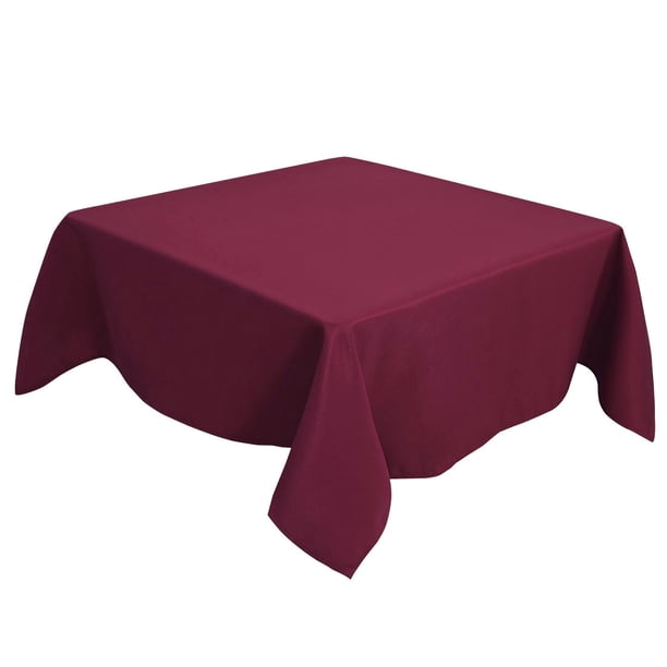 Mantel Cuadrado- Mancha Resistente Arrugas Resistente Manteles, Comedor Manteles para Boda Picnic Interior Exterior Mesa 140x140 Cm borgoña