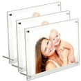 thumbnail image 1 of Acrylic Photo Frame 4x6 inches Brackets Or Hanging Picture Frames,File Certificate Photo Frame Wall Mount Floating and Desktop Photo Frame (3 Pack), 1 of 4