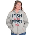 thumbnail image 5 of Fishing Girls Cute Flirty First Date Zip Hoodie Sweatshirt Women Brisco Brands X, 5 of 5
