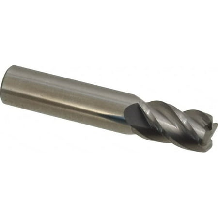 

Accupro 3/8 Diam 4 Flute Single End Solid Carbide 0.06 Corner Radius End Mill Uncoated 2 OAL 5/8 LOC 3/8 Shank Diam 40° Helix RH Cut RH Flute Centercutting