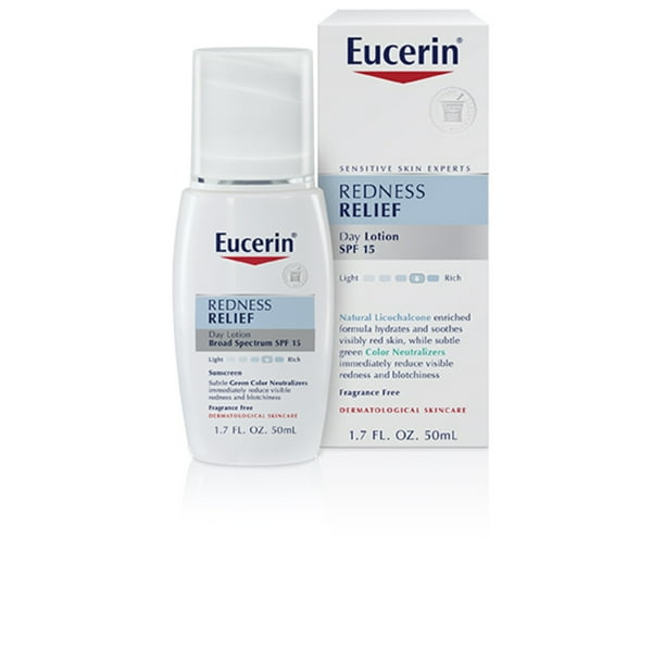 Eucerin Redness Relief Day Lotion Broad Spectrum SPF 15, 1.7 Fl Oz
