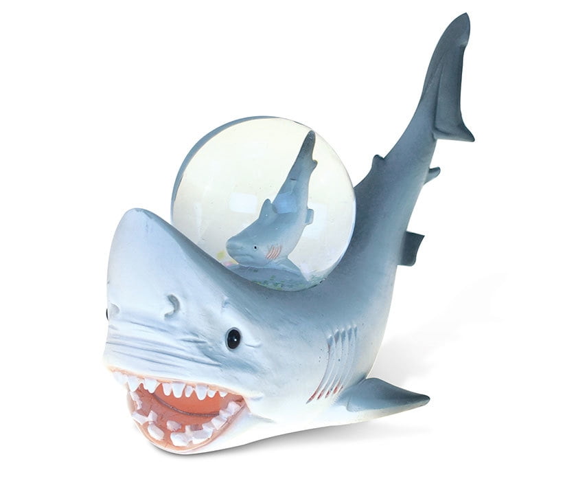 Puzzled Shark Intricate Meticulous Handcrafted Ocean Animal Sculpture Figurine Bedroom Living Work Tabletop Accent Marine Sea Wildlife Multi-color Resin Snow Globe