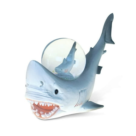Puzzled Resin Great White Shark Snow Globe (45mm), Intricate & Meticulous Handcrafted Ocean Animal Sculpture Figurine Bedroom Living Work Tabletop Accent Marine Sea Wildlife Themed Home D?cor - 5 (Best Way To Work Glutes)