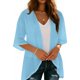 thumbnail image 2 of TaTaai 3/4 Sleeve Casual Cardigan Top, Women's Mid Length Cover Shirt, Fashion Spring Summer Blouse, Perfect for Home Work Party Use Gift, 2 of 8