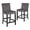 Gray, variant on Kate 40 Inch Wooden Counter Height Chair with Velvet Seat Set of 2 Gray - Saltoro Sherpi