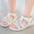 thumbnail image 2 of NAFUU Kids Sandals Boys Girls Wide Sandals Solid Color Bowknot Sandal 2026 Summer Children's Soft Bottom Medium Sized Comfortable Girls Sandal With Good Support Sizes 6-6.5 Years, 2 of 8