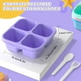 thumbnail image 3 of 4 Pcs Snack Box Containers Set Reusable 4 Compartment Lunchable Container With 2Pcs Containers Stackable Box For School Work Travel (4 Color)/ Food Storage Box 4Pcs, 3 of 6
