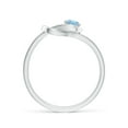 thumbnail image 2 of ANGARA Natural Solitaire Aquamarine Infinity Knot Engagement Ring in 925 Sterling Silver for Women (Size-4mm) | March Birthstone, Anniversary, Jewelry Gift for Women | Natural Aquamarine Ring, 2 of 10