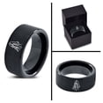 thumbnail image 4 of Mens Ring Gamer Newly Wed Gifts Black Tungsten Round Wedding Gift for Bride New Mom Jewelry, 4 of 8
