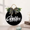 thumbnail image 3 of Eveokoki 12" Door Decor Sign,Rustic Hanging Coffee Wooden Signs Family Sign Rustic Wall Decor Indoor and Outdoor Vintage Wooden Decoration Farmhouse Primitive, 3 of 5
