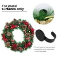 thumbnail image 4 of Fyrome Metal Christmas Wreath Hanger Wreath Holder Front Door Hook for Christmas Decoration Matte Black 1 Pack, 4 of 9