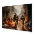 thumbnail image 2 of Designart "Heroes In Action Bravery Unveiled II" Fireman Metal Wall Art, 2 of 5