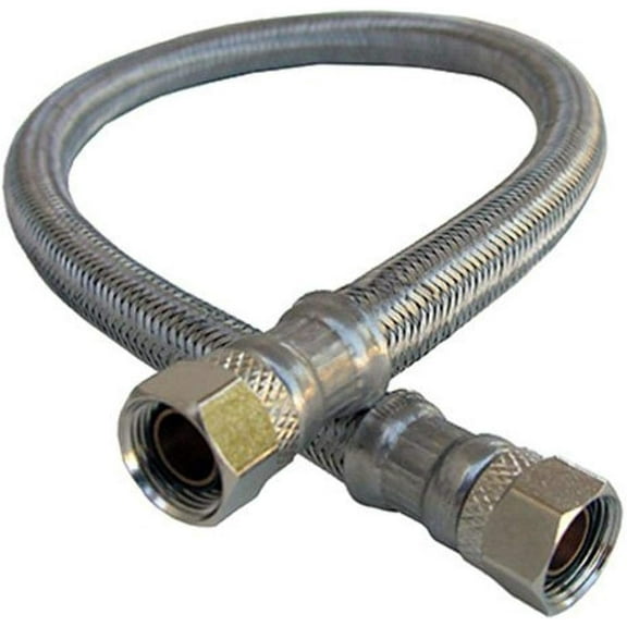 Lasco Fittings Water Supply Flex Stainless Steel Braided - 3/8 In. FIP x 3/8 In. FIP - 20 In.