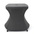 thumbnail image 3 of Noble House Berkeley Outdoor Wicker Side Table in Gray, 3 of 9