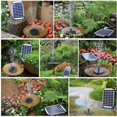 thumbnail image 5 of Fuente solar para exteriores de 5,5 W, bomba solar para estanque con batería y 6 boquillas, para fuente de jardín de acuario de baño de pájaros, 5 of 5
