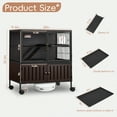 thumbnail image 4 of HABUTWAY 33''H Metal Large Ferret Cage, Rolling Chinchilla Cage, Critter Nation Cage, Indoor Wooden Pet Crate Furniture, 4 of 8