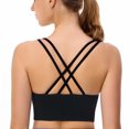 thumbnail image 6 of OSFVNOXV Sports Bras for Women Comfort Fit High Impact Spaghetti Strap Camisole with Built-In-Bras,Quick Drying Gym Training Running Longline Bras Summer, 6 of 8