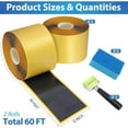 thumbnail image 2 of 2Pcs Pond Liner Seam Tape, 3" x 30' Double Sided Butyl Rubber Tape Kit, Waterproof Seam Tape & 2 Pcs Sponge & Roller, Self Adhesive Patch Repair Tape for EPDM, HDPE Pond Liners Roof Deck RV, 2 of 7