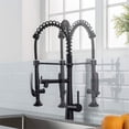 thumbnail image 3 of CRO Decor Single Handle Copper Kitchen Faucet in Black, 3 of 6