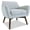 Gray, variant on Camille Mid-Century Modern Tight Back Velvet Upholstered Armchair in Gold