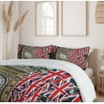 thumbnail image 6 of Ambesonne Union Jack Duvet Cover Sets, UK Flags, 2-Queen, Pale Coffee Red, 6 of 7