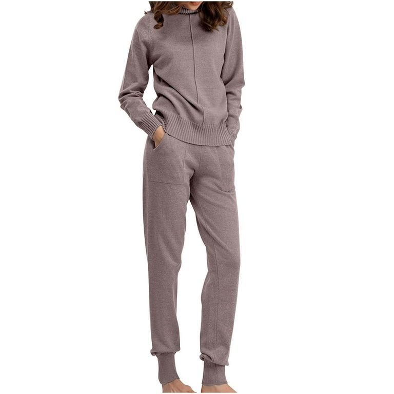Knitted Tracksuit Tracksuits Womens Grey HAPIMO Women Pieces