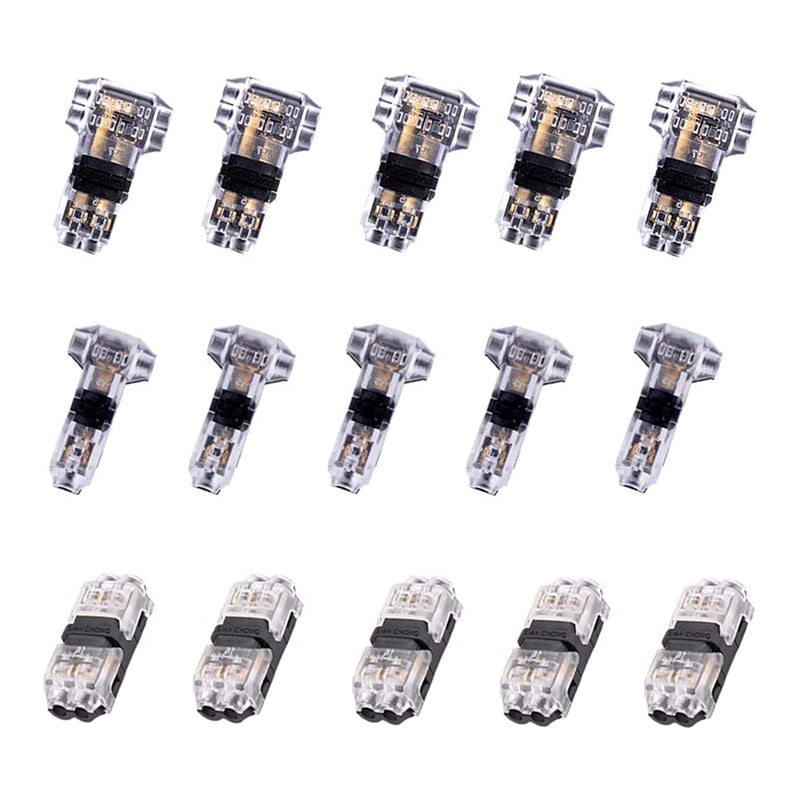 15Pack Kit Low Voltage Solderless Wire Connectors No Stripping for Midspan Branch Wire