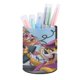 thumbnail image 1 of Don Gato-theme Cylinder Pen Holder Pencil Organizer with Flannel Lining PVC Leather Material Cardboard Base for study work 10*8CM, 1 of 6