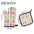 thumbnail image 2 of Yayeee Oven Mitts and Pot Holder Set of 4 Heat Resistant Kitchen Gloves Baking Hot Pad, Gummy Bear Pattern, 2 of 5