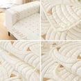 thumbnail image 5 of Nvzi Cotton Quilted Embroidery Sectional Couch Cover Furniture Protector Cover-35.4*62.9inch,White, 5 of 5