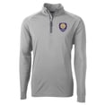 thumbnail image 2 of Men's-Cutter & Buck  Gray Orlando City SC Adapt Eco Knit Stretch Recycled Raglan Quarter-Zip Top, 2 of 3