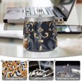 thumbnail image 5 of Floral Gold Ashtray with Lid Cigarette Ashtray Stainless Steel Ash Tray Ash Holder for Home Outdoor, 5 of 7