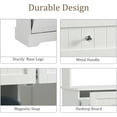 thumbnail image 6 of 68.4" Kitchen Pantry Storage Cabinet, Freestanding Cupboard with Shelf, 2 Drawers and 1 Tilt Out Trash Cabinet, Tall Storage Cabinets for Kitchen, Dinning Room, Living Room (White), 6 of 8