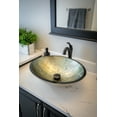 thumbnail image 5 of Eden Bath EB-GS76 18.75 in. Foil Oval Glass Vessel Sink, Champagne, 5 of 8