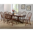 thumbnail image 5 of The Hamptons Collection Set of 2 Chestnut Brown Curved Spindle Back Wooden Dining Chairs 41”, 5 of 5