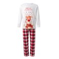 thumbnail image 2 of ZAXARRA Matching Family Pajamas Sets Christmas PJ's Sleepwear Printed Top with Plaid Bottom, 2 of 7