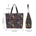 thumbnail image 5 of Rocae Flowers And Birds for Big Capacity Shoulder Bag with Pockets,Tote Bag for Women Handbag, 5 of 8