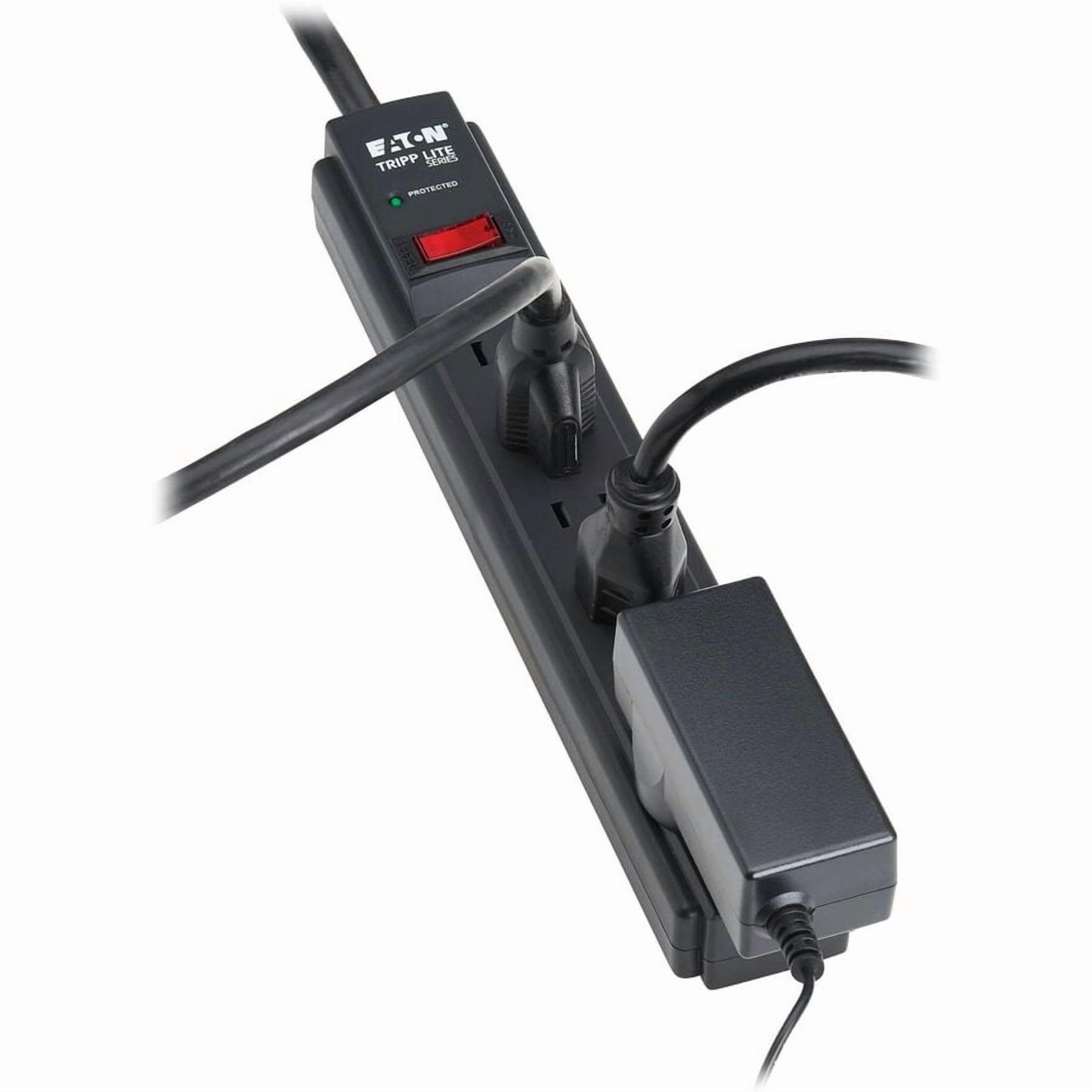 Eaton Tripp Lite Series Protect It! 6-Outlet Surge Protector, 5-15R Outlets, 600 Joules, 3 ft. (0.9 m) Cord, Black