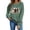 Green, variant on Ladies Cute Cat Graphic Sweatshirts Fall Clothes for Women Halloween Pumpkin Print Long Sleeve Pullover Crewneck Tops Casual Loose Fit Activewear