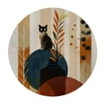 thumbnail image 4 of Orinice Cute Cat Round Table Cover Stain Resistant Washable Indoor Outdoor Tablecloth Kitchen Dining Wedding Parties Elastic Edge 100% Polyester Fiber 46-50, 4 of 8