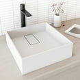 thumbnail image 5 of VIGO Bryant Modern White Matte Stone 15 in. L x 15 in. W x 5 in. H Square Vessel Bathroom Sink, 5 of 9