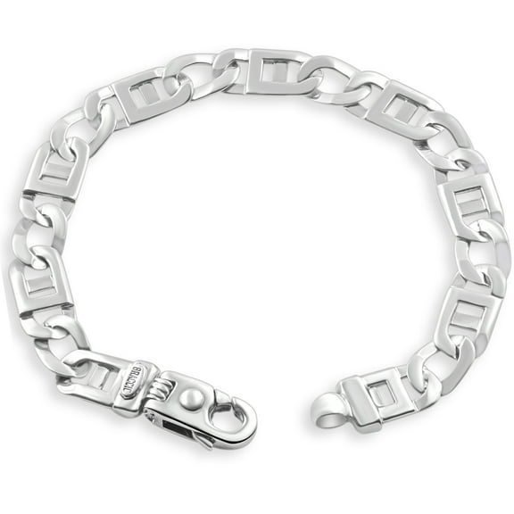 Pompeii Men's Designer Mariner & Curb 14k Gold (29gram) or Platinum (54gram) 10mm Link