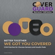 CoverGuard CGM Overpatch | Guardian 4 | Black Full Coverage Design| 25-Count | Waterproof Adhesive | Anti-Fray | Easy Application & Removal | Sensor Protection