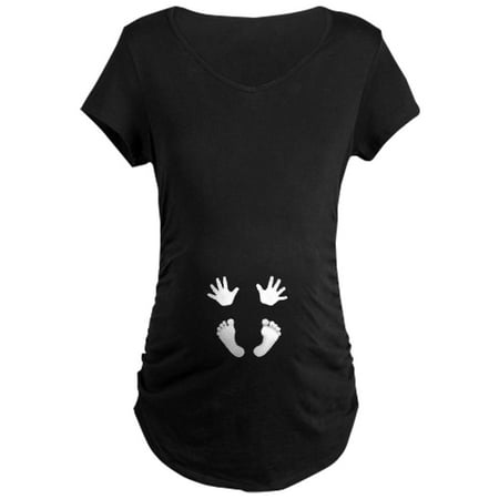 

CafePress - Baby Hands And Feet Maternity 5 - Maternity Dark T-Shirt