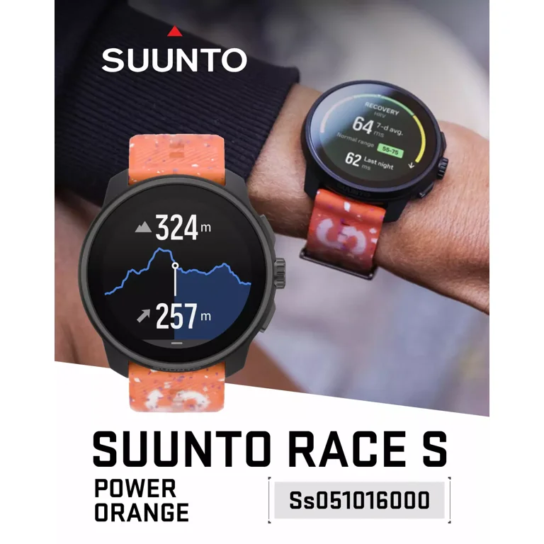 Suunto Race S GPS Sports Watch with AMOLED Touchscreen, Heart Rate